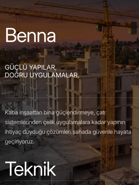 Benna Teknik – Web Sitesi